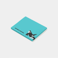 Orcas Killer Whales Teal Blue Personalised