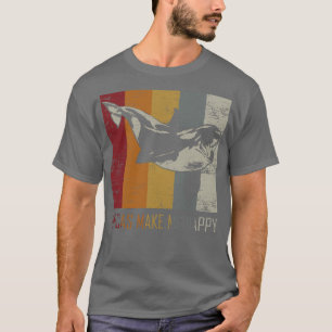 Orcas Make Me Happy Animal Orca Killer Whale Pullo T-Shirt
