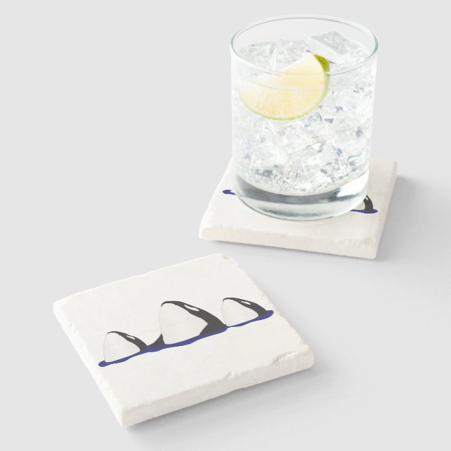 Orcas Stone Coaster (Side)