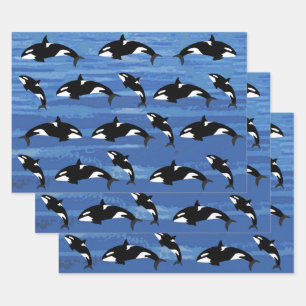 Orcas Wrapping Paper Sheets