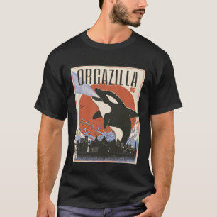 Orcazilla Japanese Monster Killer Whale Orca T-Shirt