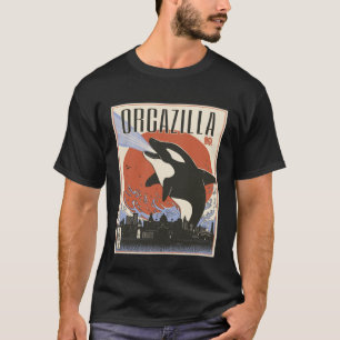 Orcazilla Japanese Monster  Killer Whale Orca T-Shirt
