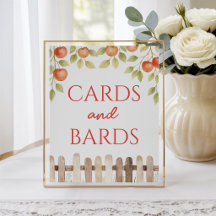 Orchard Apple Cards Gifts Table Sign 8x10
