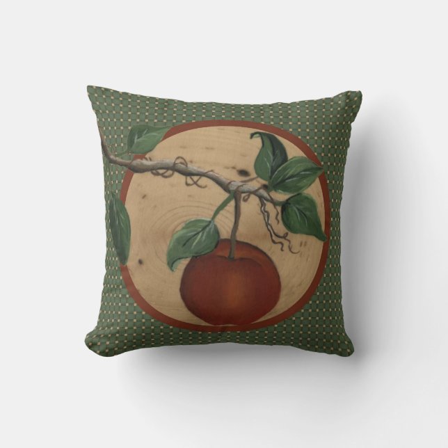 Orchard Apple Throw Pillow (Front)