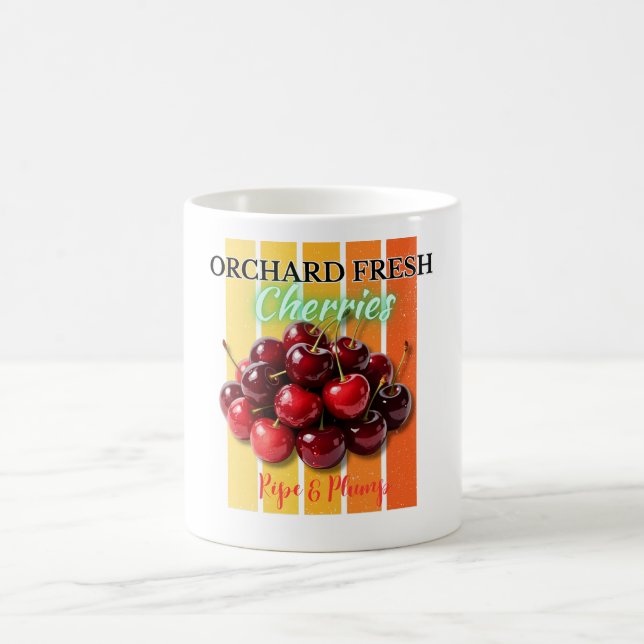 Orchard Fresh Cherries - Ripe & Plump Coffee Mug (Center)