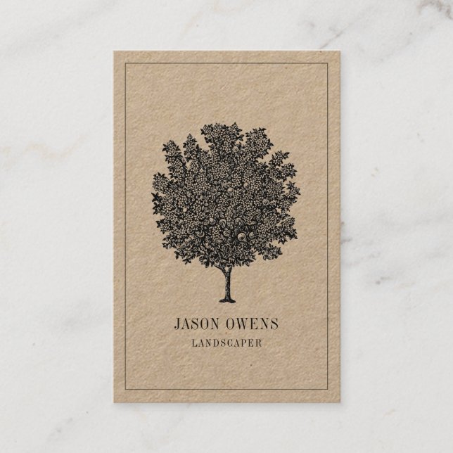 Orchard Fruit Tree Landscaper Business Card (Front)