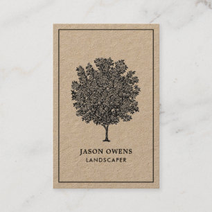 Orchard Fruit Tree Landscaper Kraft Business Card