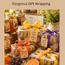 Orchard Harvest Gift Wrap Sheets — Set of 3