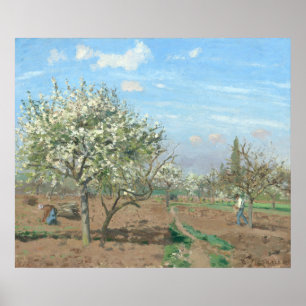 Orchard in Bloom - Camille Pissarro Fine Art Poster