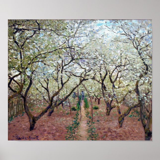Orchard in Bloom, Claude Monet, 1879 Poster (Front)