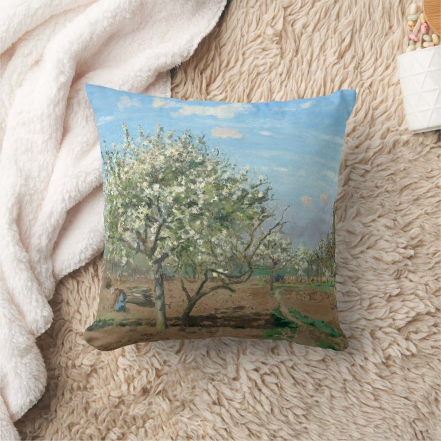 Orchard in Bloom, Louveciennes  Camille Pissarro  Cushion (Blanket)