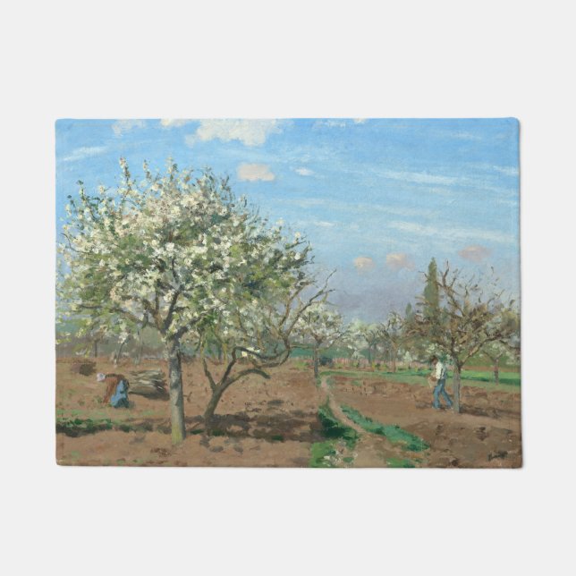 Orchard in Bloom, Louveciennes  Camille Pissarro   Doormat (Front)