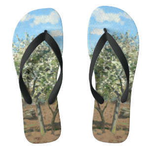 Orchard in Bloom, Louveciennes  Camille Pissarro  Flip Flops