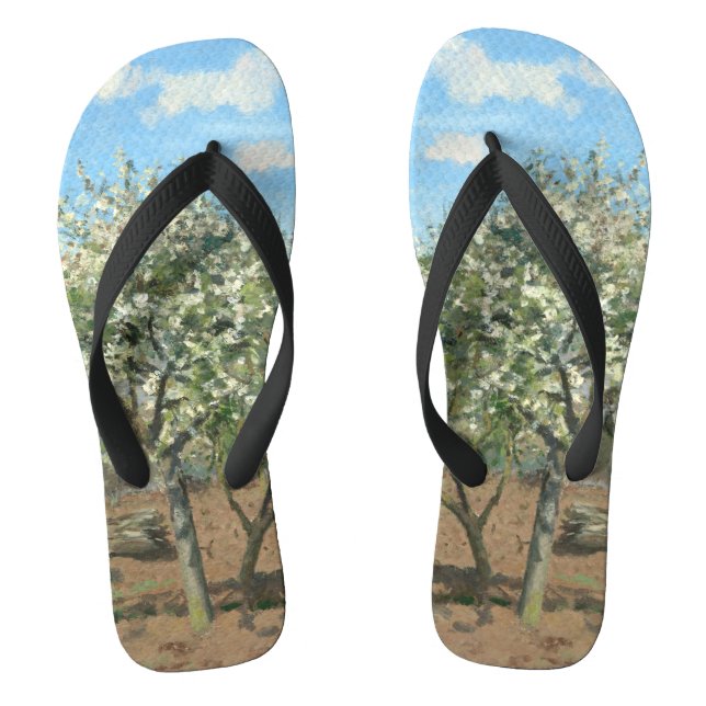 Orchard in Bloom, Louveciennes  Camille Pissarro  Flip Flops (Footbed)