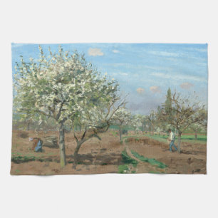Orchard in Bloom, Louveciennes  Camille Pissarro   Tea Towel
