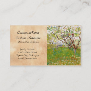 Orchard in Bloom Vincent van Gogh fine art Business Card