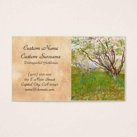 Orchard in Bloom Vincent van Gogh fine art Business Card