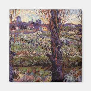 Orchard in Blossom, Arles by Vincent van Gogh Magnet