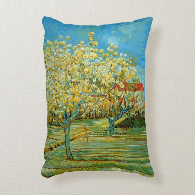 Orchard in Blossom by Vincent van Gogh Decorative Cushion (Front(Vertical))