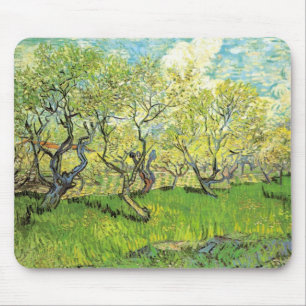 Orchard in Blossom by Vincent van Gogh Mouse Mat