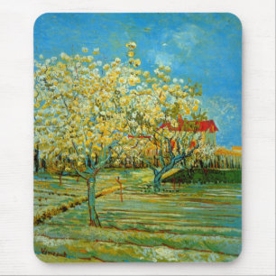 Orchard in Blossom by Vincent van Gogh Mouse Mat