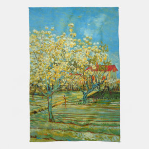 Orchard in Blossom by Vincent van Gogh Tea Towel
