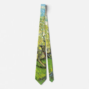 Orchard in Blossom by Vincent van Gogh Tie