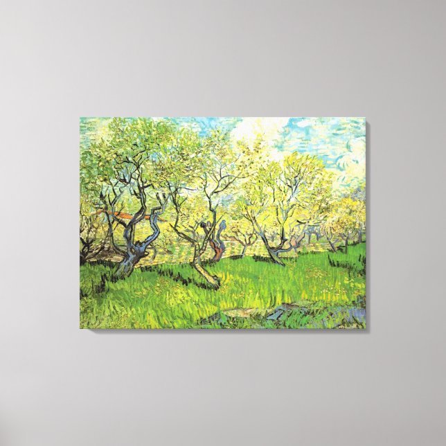 Orchard in Blossom, Vincent van Gogh Canvas Print (Front)