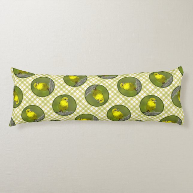 Orchard Oriole Female in Spring Original Photo Body Cushion (Front)