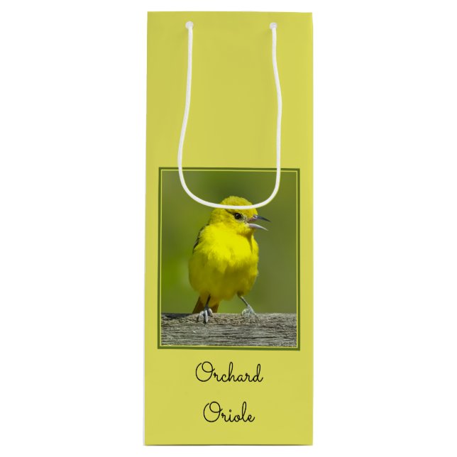 Orchard Oriole - Original Photograph Wine Gift Bag (Front)