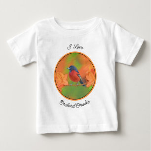Orchard Oriole Songbird Painting Original Bird Art Baby T-Shirt