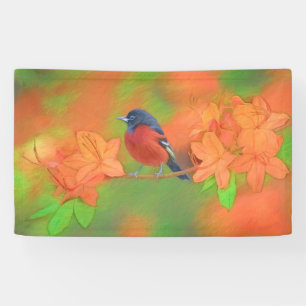 Orchard Oriole Songbird Painting Original Bird Art Banner