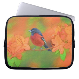 Orchard Oriole Songbird Painting Original Bird Art Laptop Sleeve