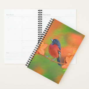 Orchard Oriole Songbird Painting Original Bird Art Planner