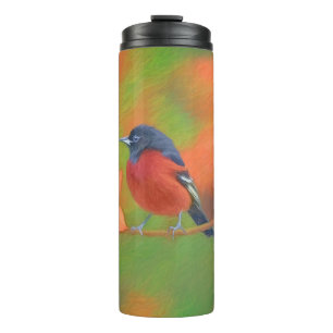 Orchard Oriole Songbird Painting Original Bird Art Thermal Tumbler