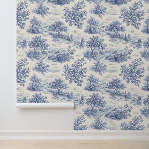 Orchard Walk Toile Heritage Scenic Wallpaper