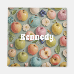 Orchard Whimsy: Pastel Fruit Magnet