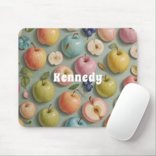 Orchard Whimsy: Pastel Fruit Mouse Mat