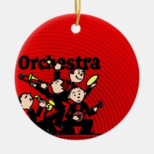 Orchestra Ceramic Tree Decoration (Front)