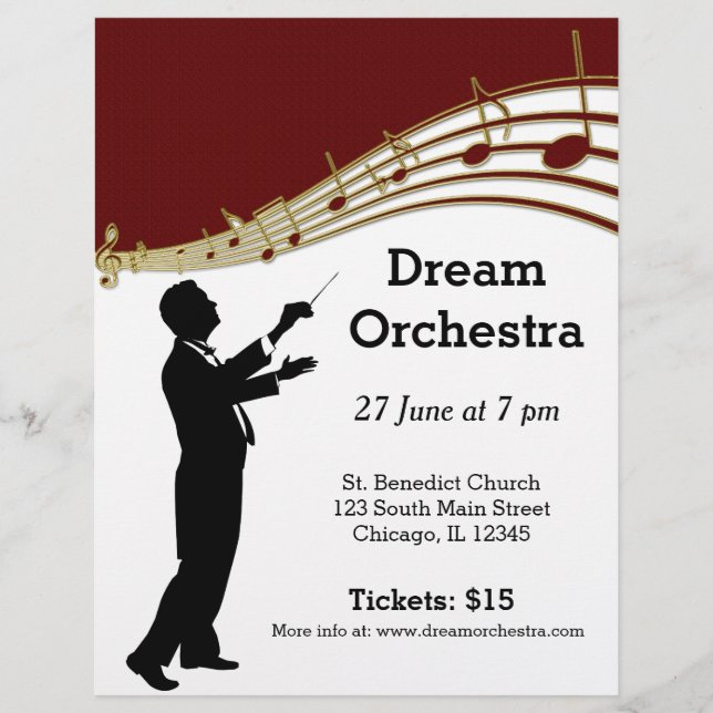 Orchestra concert flyer (Front)