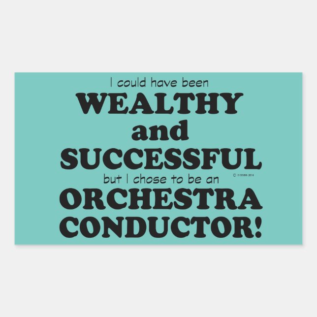 Orchestra Conductor Wealthy & Successful Rectangul Rectangular Sticker (Front)