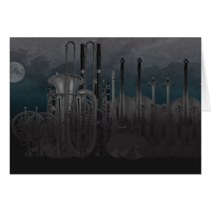 Orchestra Instrument Nighttime Skyline