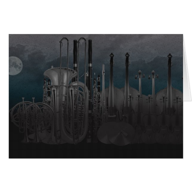 Orchestra Instrument Nighttime Skyline (Front Horizontal)