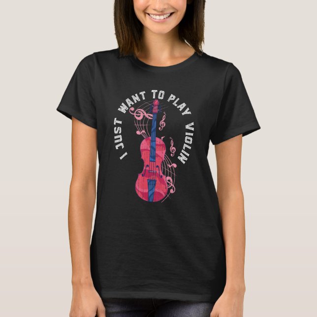 Orchestra Musician  Violinist Musical Instrument V T-Shirt (Front)
