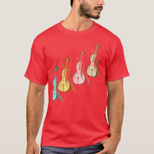 Orchestra Violinist Gift Colourful Violin T-Shirt
