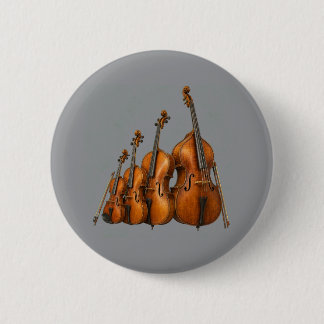 Orchestral Elegance: The Violin Family Stage Portr 6 Cm Round Badge