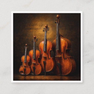 Orchestral Elegance: The Violin Family Stage Portr Enclosure Card