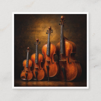 Orchestral Elegance: The Violin Family Stage Portr Enclosure Card