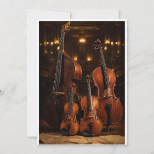Orchestral Elegance: The Violin Family Stage Portr Invitation