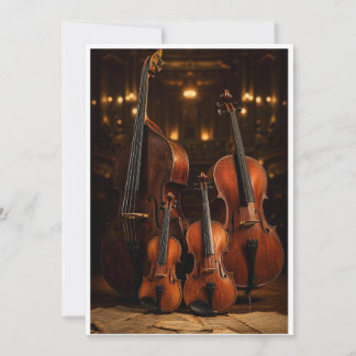 Orchestral Elegance: The Violin Family Stage Portr Invitation